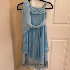 American Girl Dress Like Your Doll Blue Greek Goddess Dress Size S RN 92138